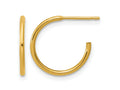 FJC Finejewelers 14 kt Yellow Gold Filled 1/20 Filled Post Hoop Earrings 1.3 x 15 mm