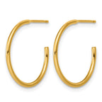FJC Finejewelers 14 kt Yellow Gold 1/20 Filled Post Hoop Earrings 1.3 x 20 mm