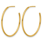 FJC Finejewelers 14 kt Yellow Gold 1/20 Filled Post Hoop Earrings 1.3 x 30 mm
