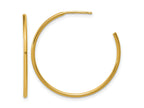 FJC Finejewelers 14 kt Yellow Gold 1/20 Filled Post Hoop Earrings 1.3 x 30 mm
