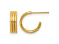 FJC Finejewelers 14 kt Yellow Gold 1/20 Filled 3 Row Post Hoop Earrings 10 x 9.7 mm