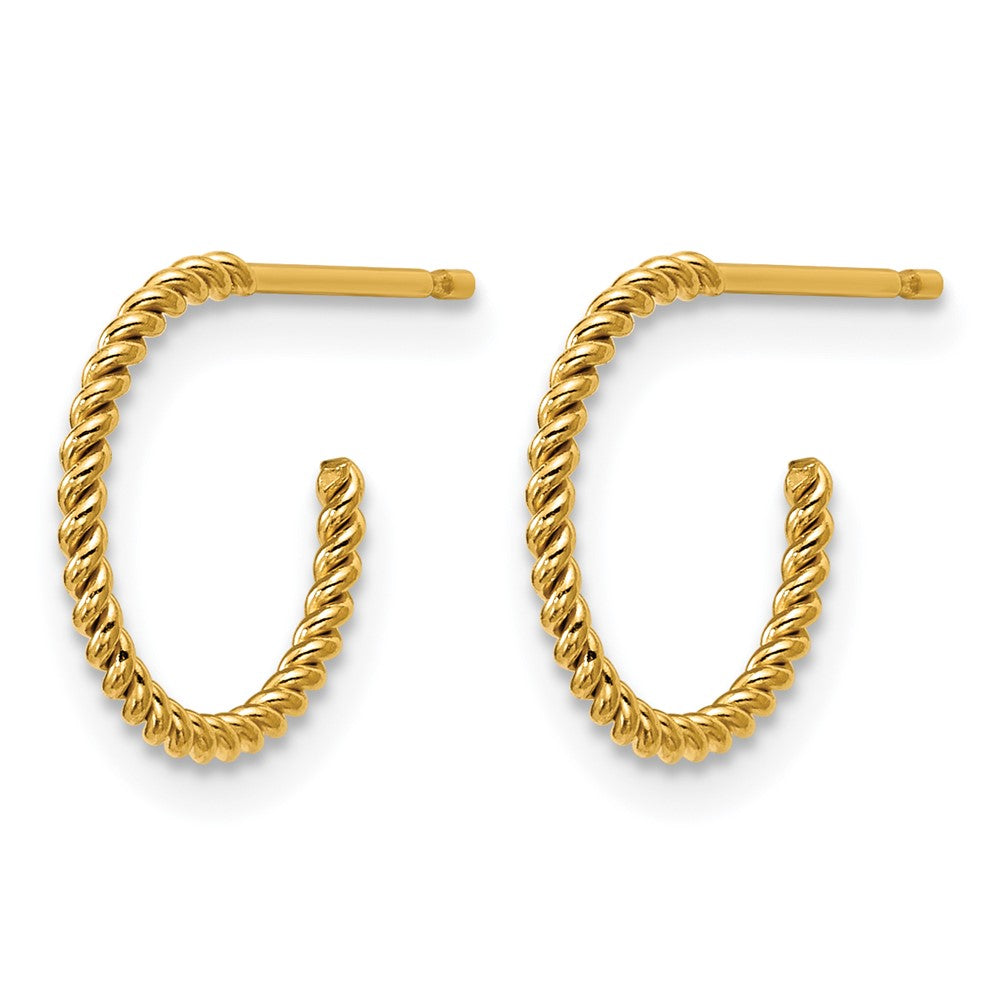 FJC Finejewelers 14 kt Yellow Gold Filled 1/20 Filled 1.20 x 10mm Twisted Post Hoop Earrings