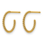 FJC Finejewelers 14 kt Yellow Gold Filled 1/20 Filled 1.20 x 10mm Twisted Post Hoop Earrings