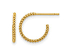FJC Finejewelers 14 kt Yellow Gold Filled 1/20 Filled 1.20 x 10mm Twisted Post Hoop Earrings
