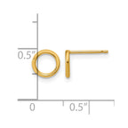FJC Finejewelers 14 kt Yellow Gold Filled 1/20 Filled Open Circle Post Earrings 7 x 7 mm