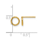 FJC Finejewelers 14 kt Yellow Gold Filled 1/20 Filled Sparkle mm Open Circle Post Earrings 7 x 7