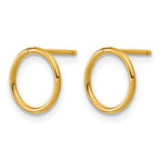 FJC Finejewelers 14 kt Yellow Gold Filled 1/20 Filled Open Circle Post Earrings 10 x 10 mm