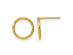 FJC Finejewelers 14 kt Yellow Gold Filled 1/20 Filled Sparkle mm Open Circle Post Earrings 10 x 10
