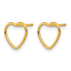 FJC Finejewelers 14 kt Yellow Gold Filled 1/20 Filled Open Heart Post Earrings 10 x 10 mm
