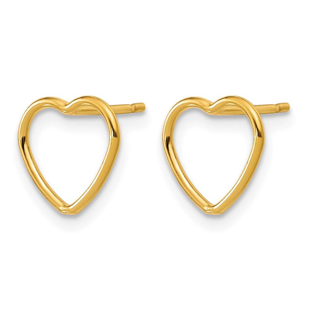 FJC Finejewelers 14 kt Yellow Gold Filled 1/20 Filled Open Heart Post Earrings 10 x 10 mm