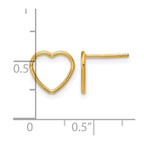 FJC Finejewelers 14 kt Yellow Gold Filled 1/20 Filled Open Heart Post Earrings 10 x 10 mm