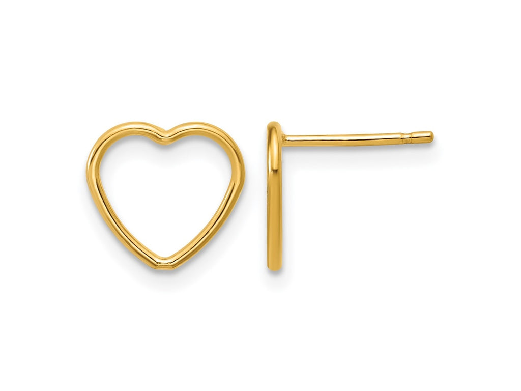 FJC Finejewelers 14 kt Yellow Gold Filled 1/20 Filled Open Heart Post Earrings 10 x 10 mm