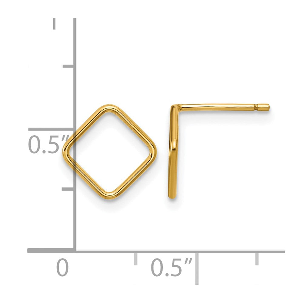 FJC Finejewelers 14 kt Yellow Gold Filled 1/20 Filled Open Square Post Earrings 8 x 8 mm
