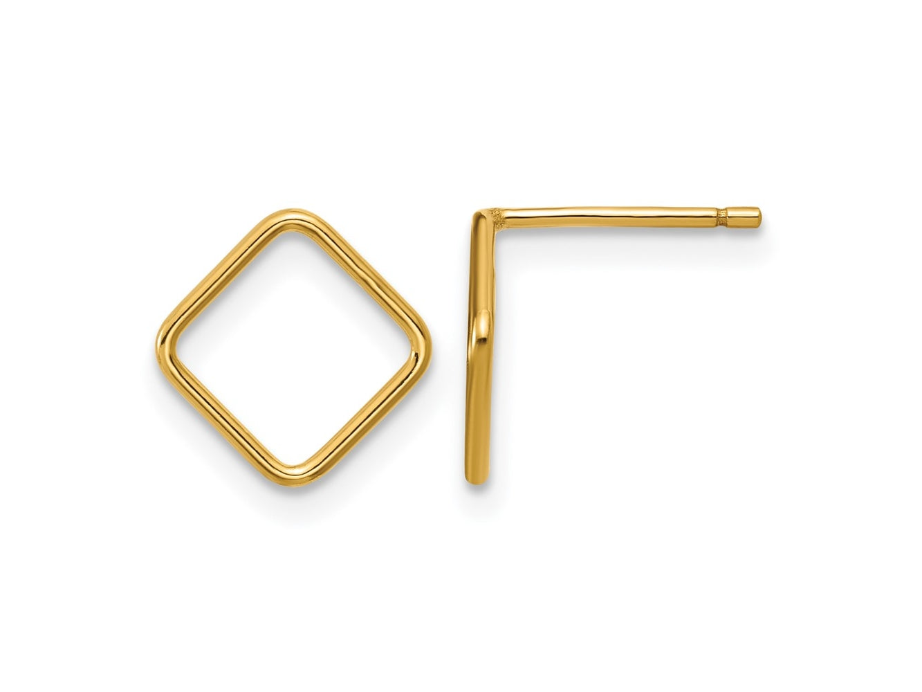 FJC Finejewelers 14 kt Yellow Gold Filled 1/20 Filled Open Square Post Earrings 8 x 8 mm