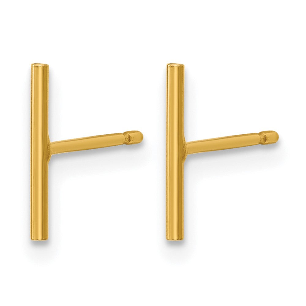 FJC Finejewelers 14 kt Yellow Gold Filled 1/20 Filled 10mm Bar Post Earrings 11 mm x 1 mm