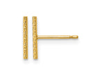 FJC Finejewelers 14 kt Yellow Gold Filled 1/20 Filled Sparkle 10mm Bar Post Earrings 11 mm x 1 mm