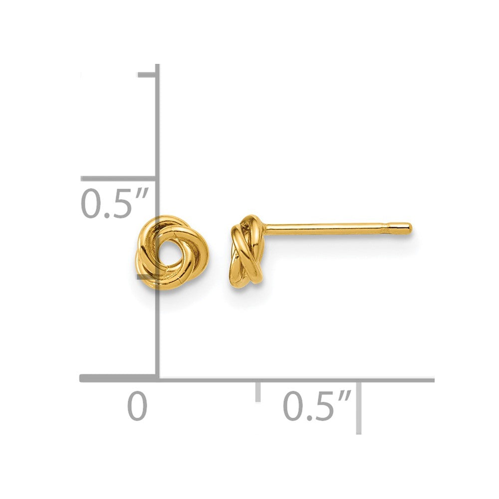 FJC Finejewelers 14 kt Yellow Gold Filled Button 1/20 Filled Love Knot Post Earrings 5 x 5 mm