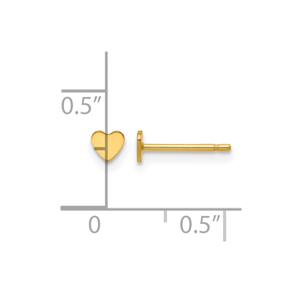 FJC Finejewelers 14 kt Yellow Gold Filled 1/20 Filled 3.5mm Heart Post Earrings 4 mm x 4 mm