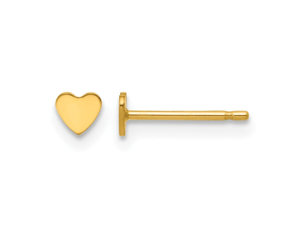 FJC Finejewelers 14 kt Yellow Gold Filled 1/20 Filled 3.5mm Heart Post Earrings 4 mm x 4 mm