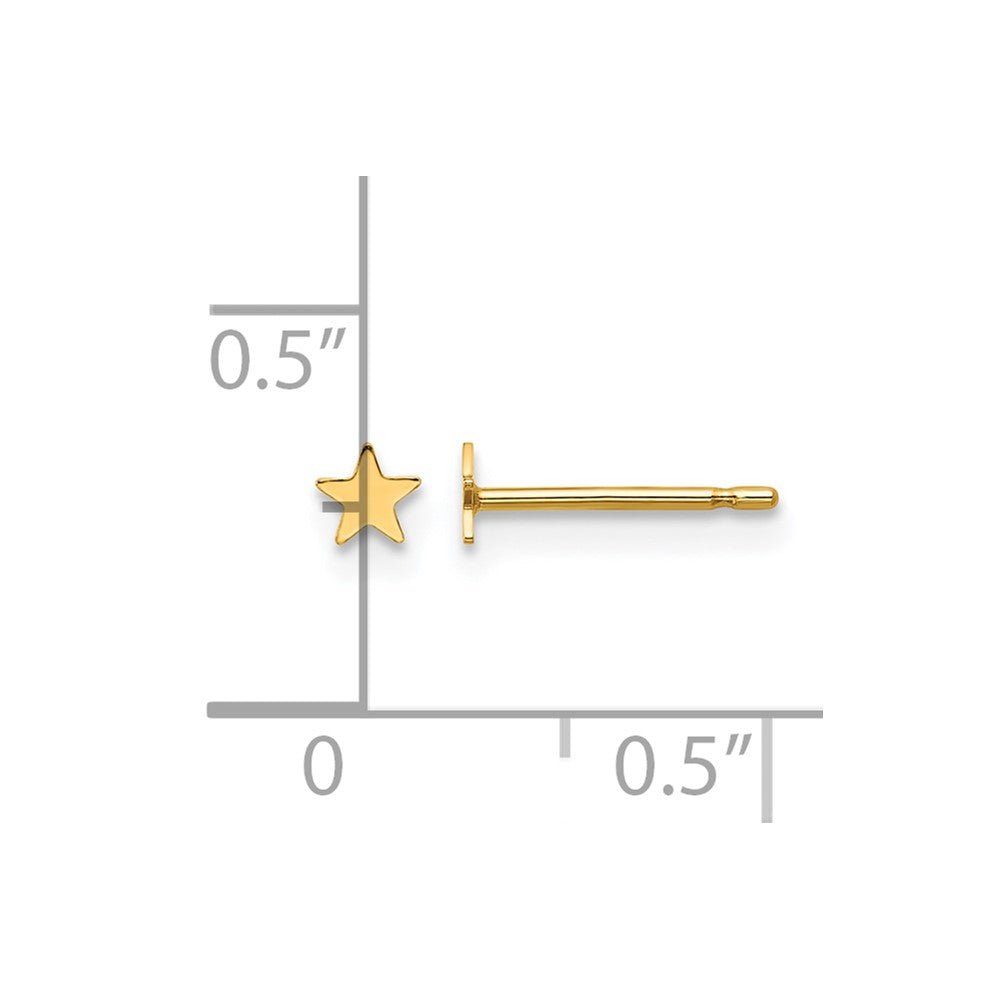 FJC Finejewelers 14 kt Yellow Gold Filled 1/20 Filled 3.3mm Star Post Earrings 4 mm x 4 mm