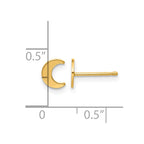 FJC Finejewelers 14 kt Yellow Gold Filled 1/20 Filled 5.1 x 6.3mm Moon Post Earrings 7 mm x 6 mm