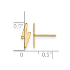 FJC Finejewelers 14 kt Yellow Gold Filled 1/20 Filled 3.5 x 11. Lightning Bolt Post Earrings 12 x 4 mm