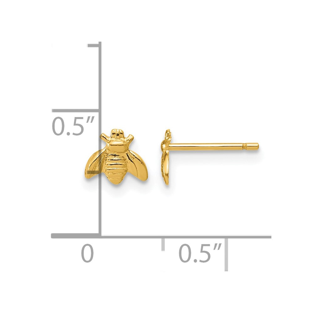 FJC Finejewelers 14 kt Yellow Gold Filled 1/20 Filled 5.5 x 6.3mm Bee Post Earrings 6 mm x 7 mm