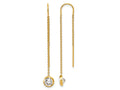 FJC Finejewelers 14 kt Yellow Gold Filled 1/20 Filled CZ Dangle Threader Earrings 52 x 6 mm