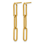 FJC Finejewelers 14 kt Yellow Gold Filled 1/20 Filled Paperclip Link Post Dangle Earrings 37 x 5 mm