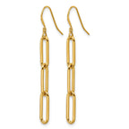 FJC Finejewelers 14 kt Yellow Gold Filled 1/20 Filled Paperclip Link Shepherd Hook Dangle Earrings 49 x 5 mm