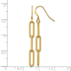 FJC Finejewelers 14 kt Yellow Gold Filled 1/20 Filled Paperclip Link Shepherd Hook Dangle Earrings 49 x 5 mm
