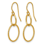 FJC Finejewelers 14 kt Yellow Gold Filled 1/20 Filled Sparkle Interlocking Circles Dangle Earrings 34 x 15 mm