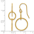 FJC Finejewelers 14 kt Yellow Gold Filled 1/20 Filled Sparkle Interlocking Circles Dangle Earrings 34 x 15 mm