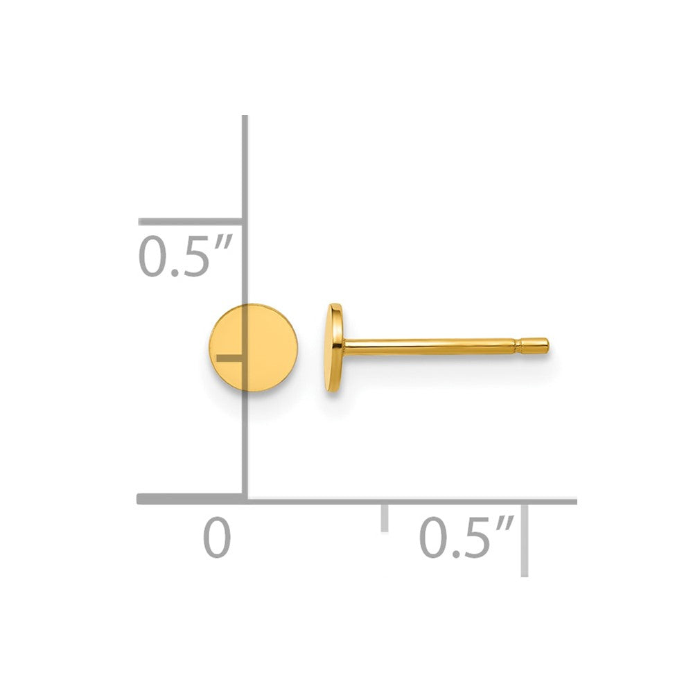 FJC Finejewelers 14 kt Yellow Gold Filled 1/20 Filled Circle Post Earrings 4 x 4 mm