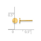 FJC Finejewelers 14 kt Yellow Gold Filled 1/20 Filled Circle Post Earrings 4 x 4 mm