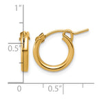 FJC Finejewelers 14 kt Yellow Gold Filled 1/20 Filled 2.30 x Eurowire Hoop Earrings 13 x 13 mm
