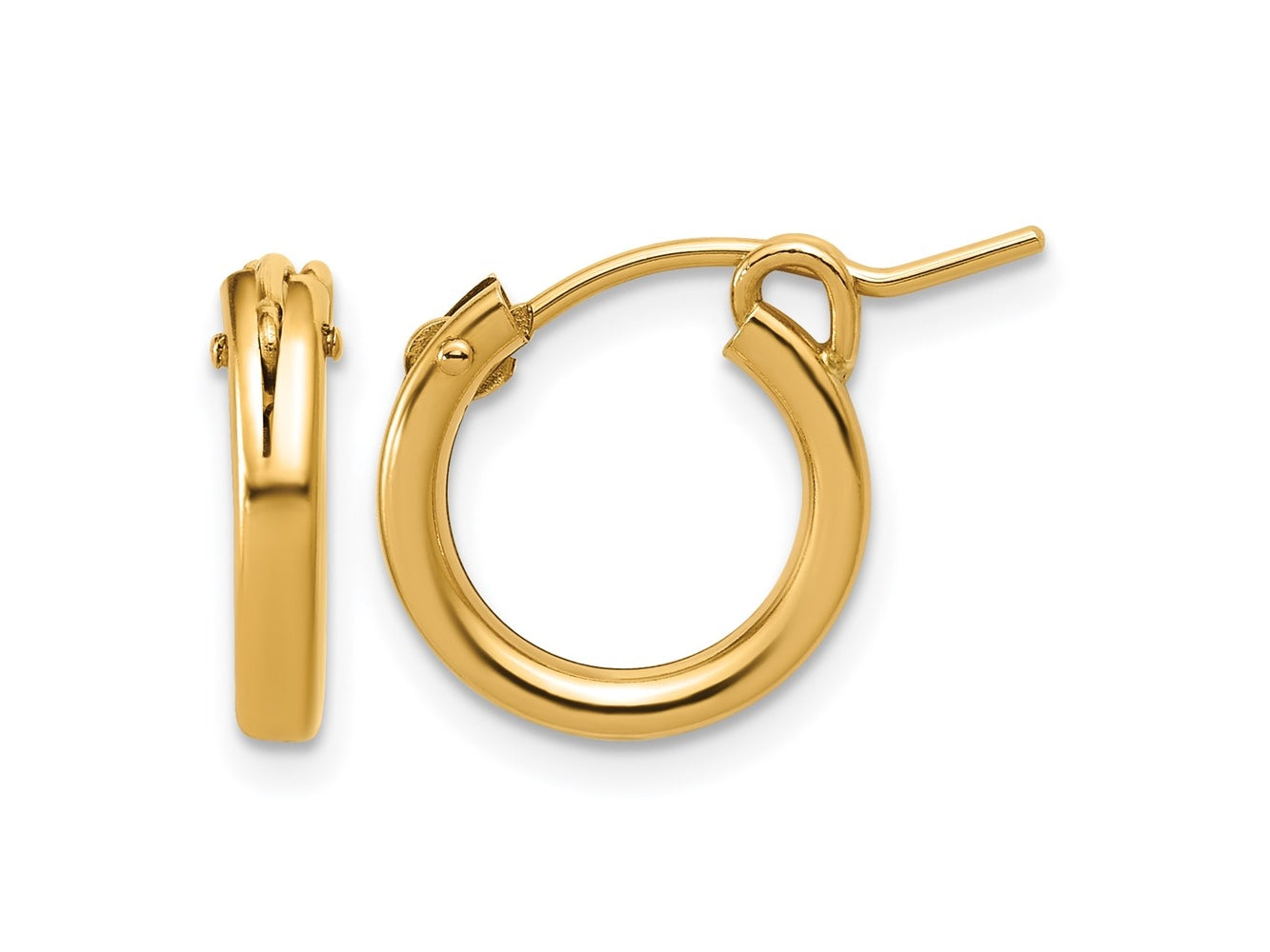 FJC Finejewelers 14 kt Yellow Gold Filled 1/20 Filled 2.30 x Eurowire Hoop Earrings 13 x 13 mm