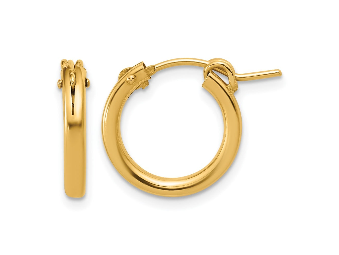 FJC Finejewelers 14 kt Yellow Gold Filled 1/20 Filled 2.30 x Eurowire Hoop Earrings 15 x 15 mm