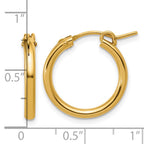 FJC Finejewelers 14 kt Yellow Gold Filled 1/20 Filled 2.30 x Eurowire Hoop Earrings 19 x 19 mm