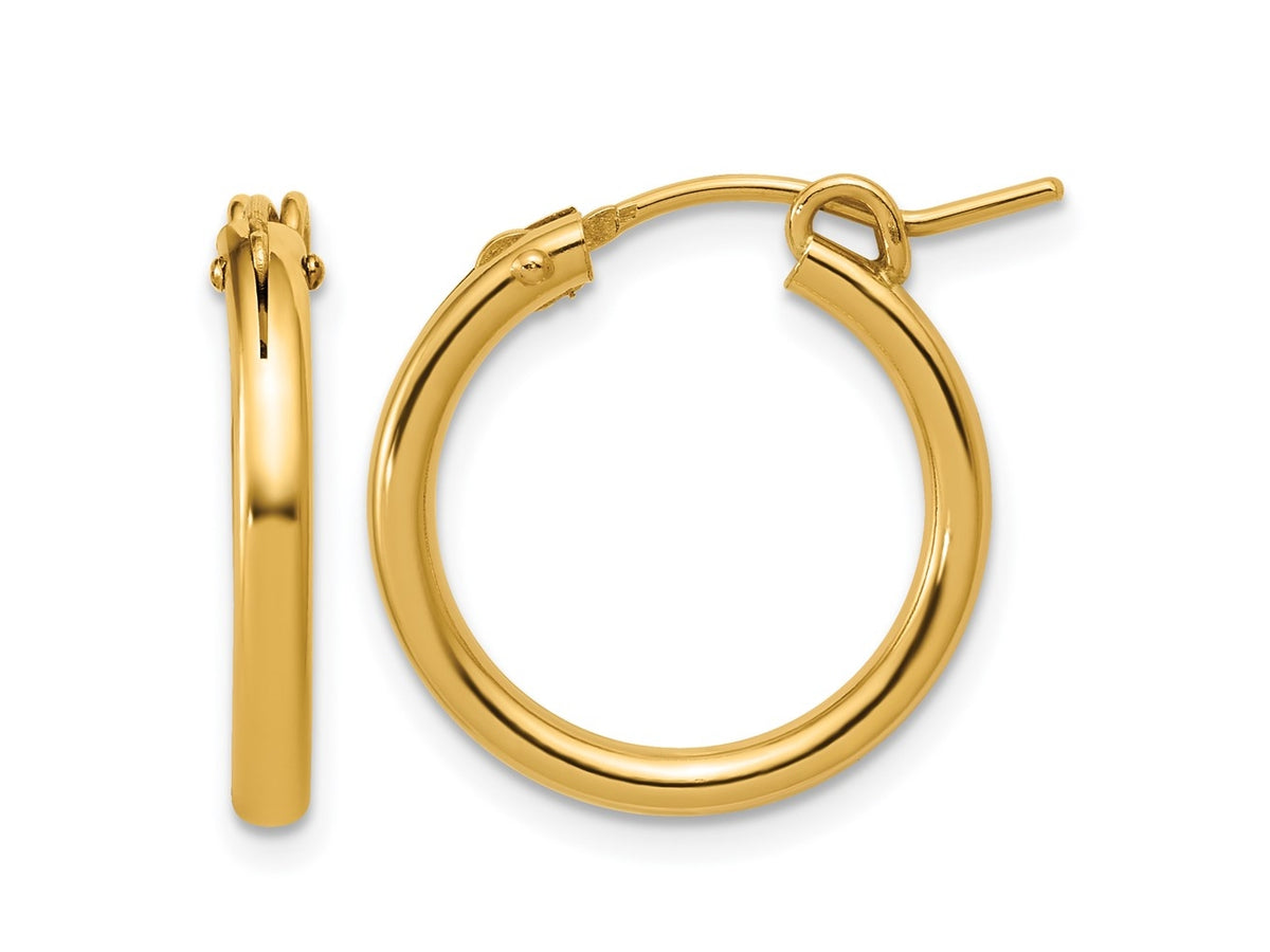 FJC Finejewelers 14 kt Yellow Gold Filled 1/20 Filled 2.30 x Eurowire Hoop Earrings 19 x 19 mm