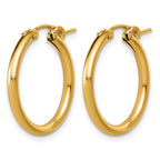 FJC Finejewelers 14 kt Yellow Gold Filled 1/20 Filled Eurowire Hoop Earrings 2.30 x 22 mm