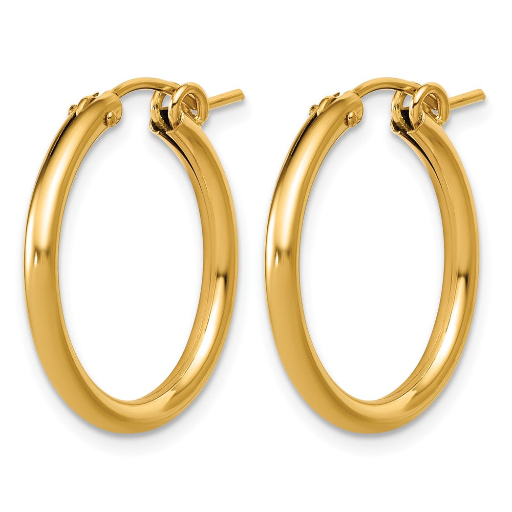 FJC Finejewelers 14 kt Yellow Gold Filled 1/20 Filled Eurowire Hoop Earrings 2.30 x 22 mm