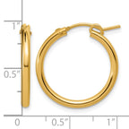 FJC Finejewelers 14 kt Yellow Gold Filled 1/20 Filled Eurowire Hoop Earrings 2.30 x 22 mm