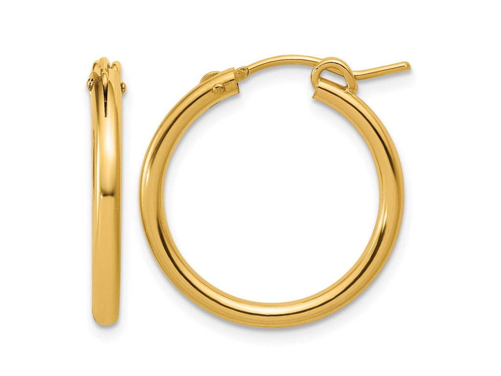 FJC Finejewelers 14 kt Yellow Gold Filled 1/20 Filled Eurowire Hoop Earrings 2.30 x 22 mm
