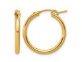 FJC Finejewelers 14 kt Yellow Gold Filled 1/20 Filled Eurowire Hoop Earrings 2.30 x 22 mm