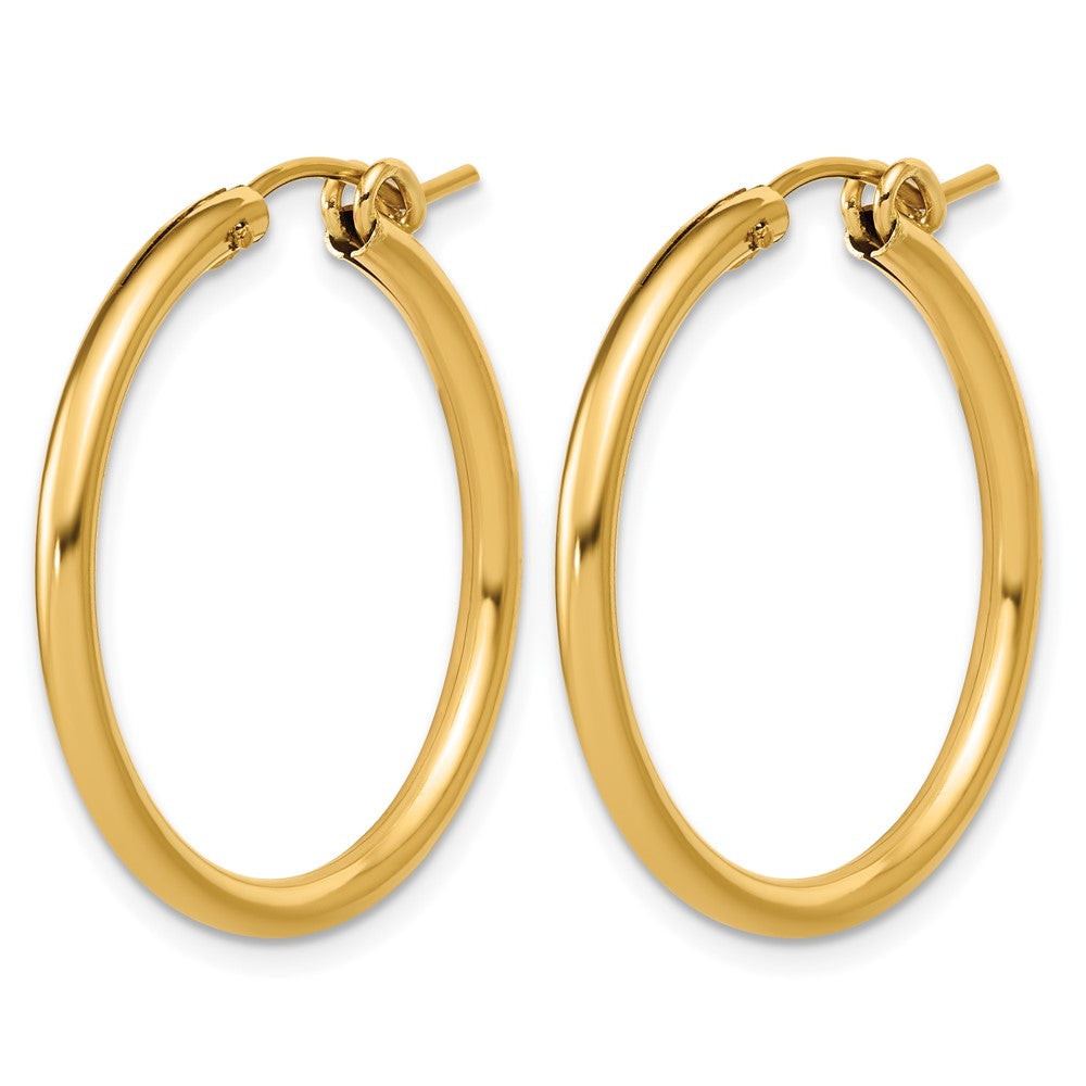 FJC Finejewelers 14 kt Yellow Gold Filled 1/20 Filled Eurowire Hoop Earrings 2.3 x 29 mm
