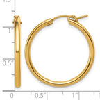 FJC Finejewelers 14 kt Yellow Gold Filled 1/20 Filled Eurowire Hoop Earrings 2.3 x 29 mm