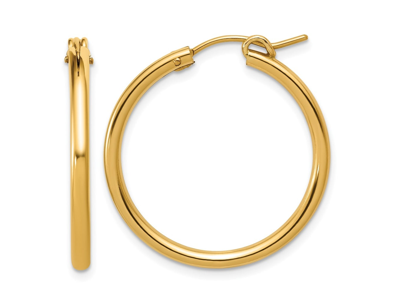 FJC Finejewelers 14 kt Yellow Gold Filled 1/20 Filled Eurowire Hoop Earrings 2.3 x 29 mm