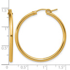 FJC Finejewelers 14 kt Yellow Gold Filled 1/20 Filled Eurowire Hoop Earrings 2.30 x 35 mm