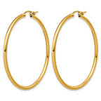 FJC Finejewelers 14 kt Yellow Gold Filled 1/20 Filled Eurowire Hoop Earrings 2.30 x 50 mm